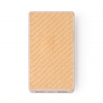 Brukin - Powerbank with a body made of wheat fiber and a base made of natural fiber, 10000 mAh. 