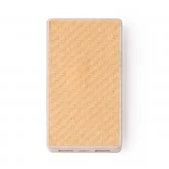 Brukin - Powerbank z korpusem wykonanym z włókna pszenicznego i podstawą z włókna naturalnego