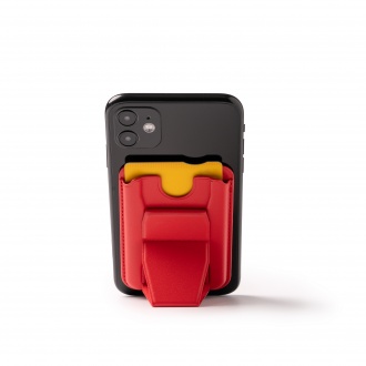 SEKUN - Card case and phone stand made of recycled PU material