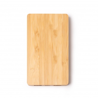 Akrol - Powerbank with main structure made of bamboo and base made of natural fibers. 