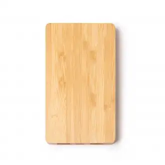 Akrol - Powerbank with main structure made of bamboo and base made of natural fibers. 