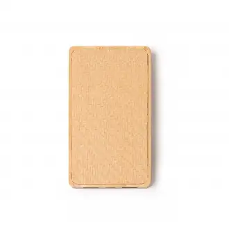 Akrol - Powerbank with main structure made of bamboo and base made of natural fibers. 