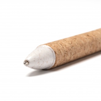 Corles - 3-color retractable ballpoint pen. Construction made of bamboo and wheat fiber.