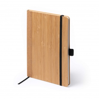Austy - Notebook in A5 format with a cover made of bamboo and cork.