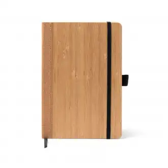 Austy - Notebook in A5 format with a cover made of bamboo and cork.