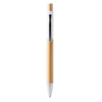Osiris - Ball pen with structure and push button in bamboo.