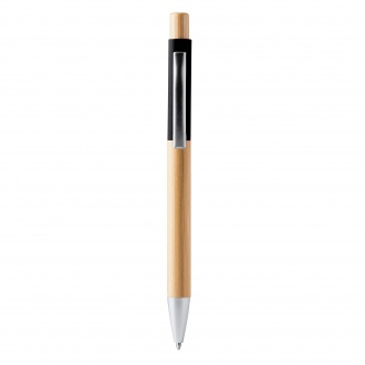 Osiris - Ball pen with structure and push button in bamboo.