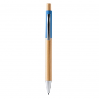Osiris - Ball pen with structure and push button in bamboo.