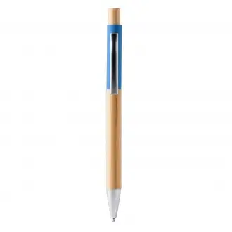 Osiris - Ball pen with structure and push button in bamboo.