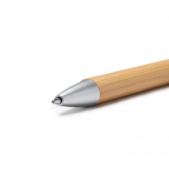 Osiris - Ball pen with structure and push button in bamboo.
