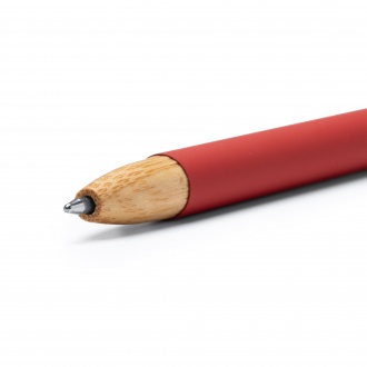 Silma - Pen with soft-touch metal construction and bamboo details.