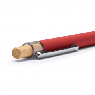 Silma - Pen with soft-touch metal construction and bamboo details.