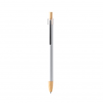 Silma - Pen with soft-touch metal construction and bamboo details.