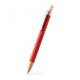 Silma - Pen with soft-touch metal construction and bamboo details.
