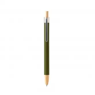 Silma - Pen with soft-touch metal construction and bamboo details.