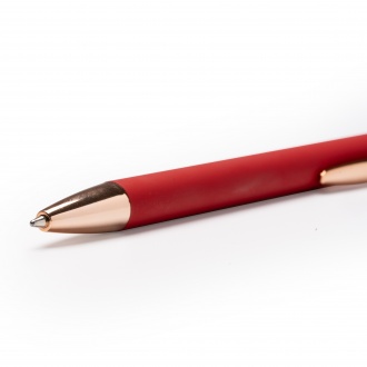 Roses - Soft-touch metal pen with rose gold detailing.