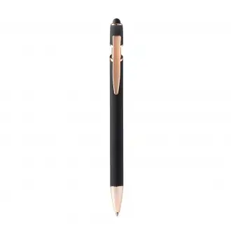 Roses - Soft-touch metal pen with rose gold detailing.