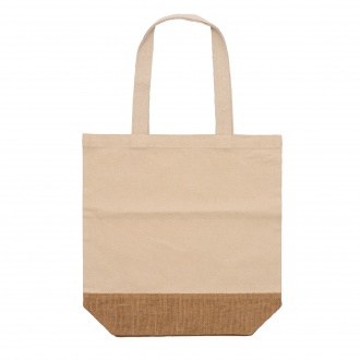 Mendes - Bag made of 330gsm recycled cotton and natural yute