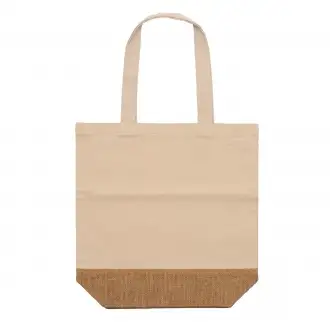 Mendes - Bag made of 330gsm recycled cotton and natural yute