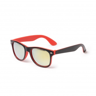 Mezek - Sunglasses in a classic design with a two-tone frame. Mirrored lenses. UV400 protective filter.