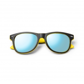 Mezek - Sunglasses in a classic design with a two-tone frame. Mirrored lenses. UV400 protective filter.