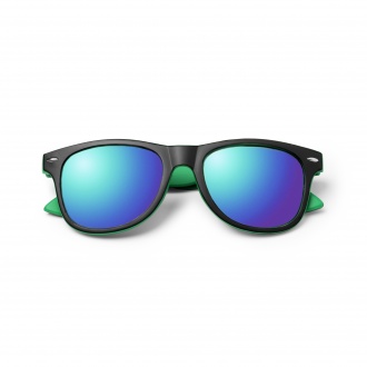 Mezek - Sunglasses in a classic design with a two-tone frame. Mirrored lenses. UV400 protective filter.