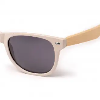 Bomer - Sunglasses with wheat-fiber frame and bamboo temples. Lenses with UV400 protective filter.