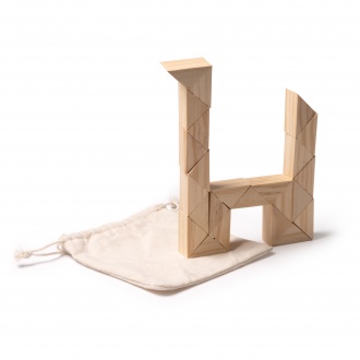 Nokit - Wooden puzzle with 24 pieces. Packed in a cotton case.
