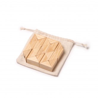 Nokit - Wooden puzzle with 24 pieces. Packed in a cotton case.