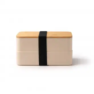Janex - Lunch box with two compartments and a bamboo lid. 