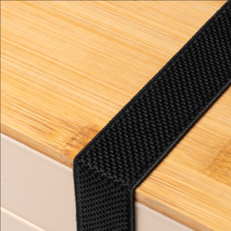 Janex - Lunch box with two compartments and a bamboo lid. 