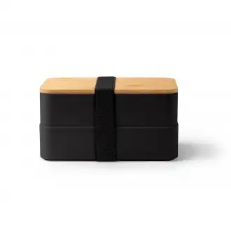 Janex - Lunch box with two compartments and a bamboo lid. 