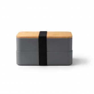 Janex - Lunch box with two compartments and a bamboo lid. 