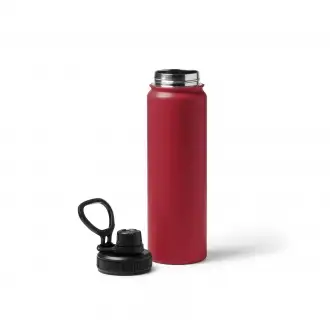 Polit - A 304 stainless steel double-wall sports bottle with a practical carrying handle.