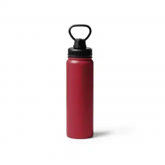 Polit - A 304 stainless steel double-wall sports bottle with a practical carrying handle.