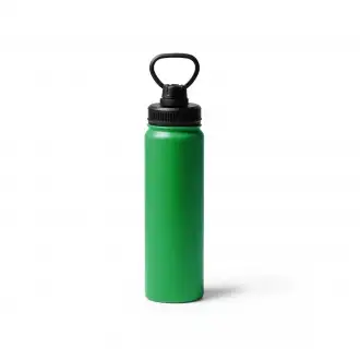 Polit - A 304 stainless steel double-wall sports bottle with a practical carrying handle.