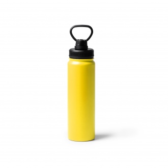Polit - A 304 stainless steel double-wall sports bottle with a practical carrying handle.