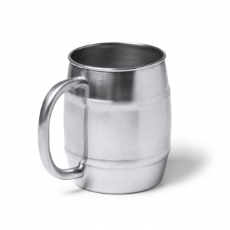 Narok - Beer mug made of 304 stainless steel with mirror finish. Capacity: 500 ml.