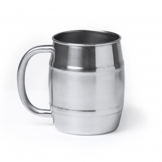 Narok - Beer mug made of 304 stainless steel with mirror finish. Capacity: 500 ml.