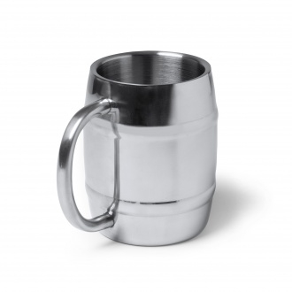 Dunkel - Stainless steel beer mug, 420ml.