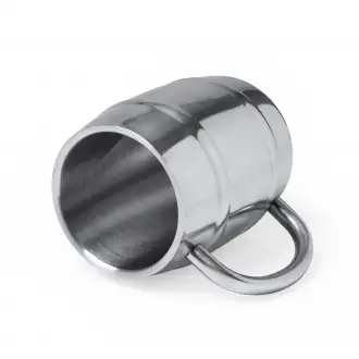 Dunkel - Stainless steel beer mug, 420ml.
