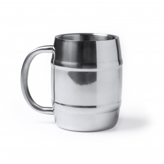 Dunkel - Stainless steel beer mug, 420ml.