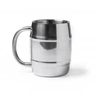 Dunkel - Stainless steel beer mug, 420ml.