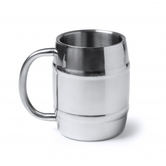 Dunkel - Stainless steel beer mug, 420ml.