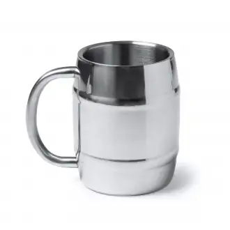 Dunkel - Stainless steel beer mug, 420ml.