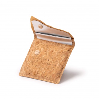 Jofra - Cork ashtray with aluminum fireproof lining. Button fastening.