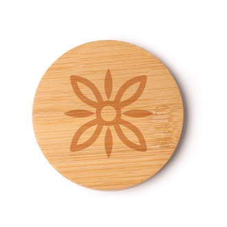 Mondo - Pocket mirror with bamboo back. Packaged in a box designed with the environment in mind.