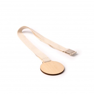 Holden - Bamboo medallion with cotton strap.