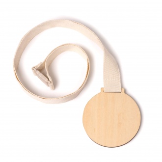 Holden - Bamboo medallion with cotton strap.