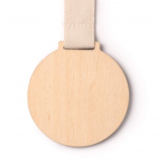 Holden - Bamboo medallion with cotton strap.